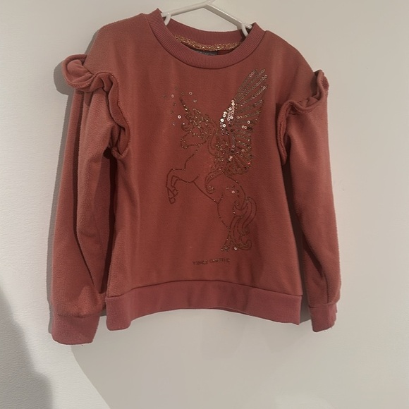 Vince Camuto Pink Sweater with Unicorn Graphic - Picture 1 of 12